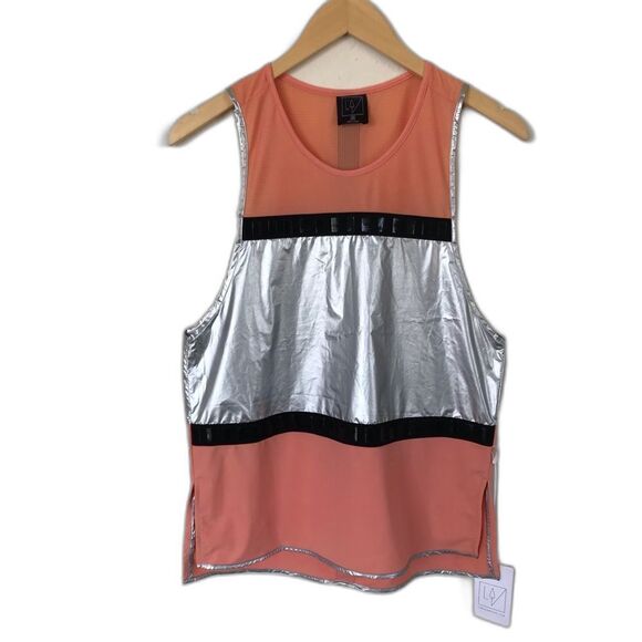 Womens Tank Top Lime and Vine Coral Extra Small - Picture 2 of 4